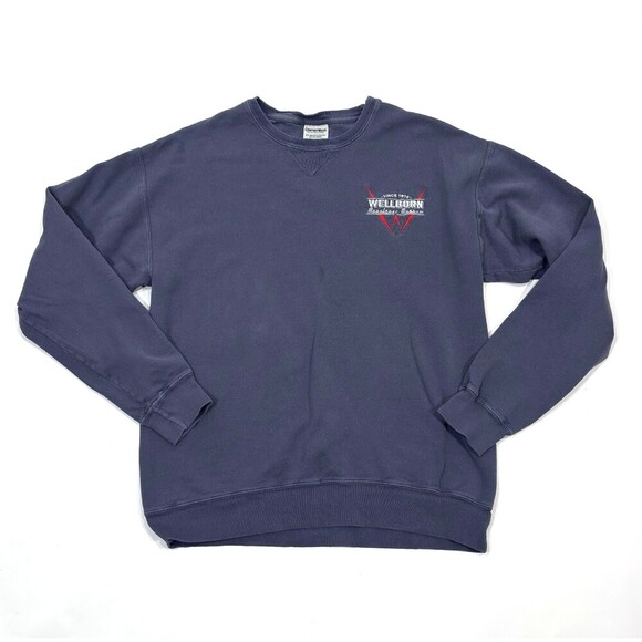 Comfort Wash Other - Wellborn Musclecar Museum Embroidered Sweatshirt Crewneck Blue - Size Medium